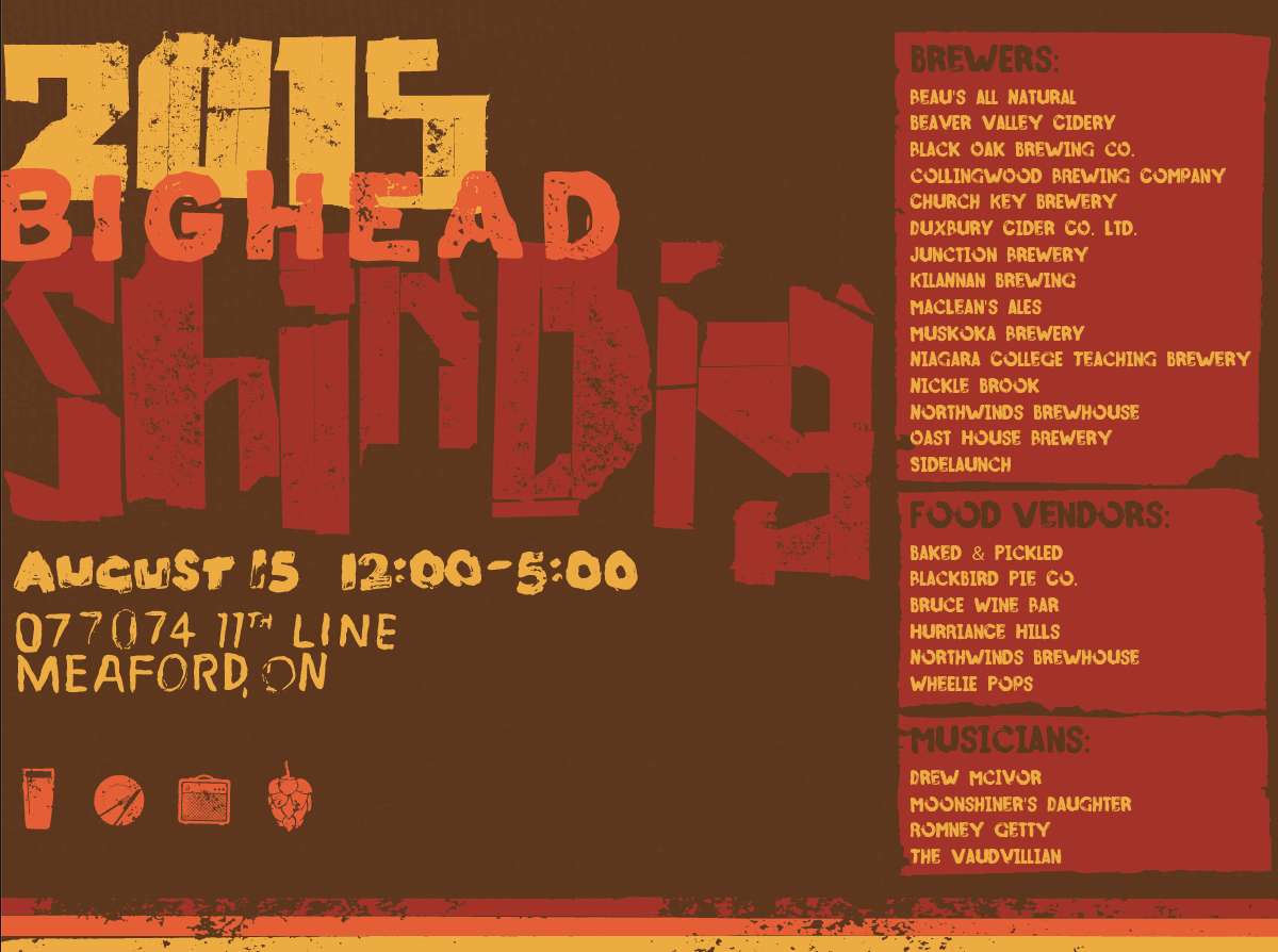 , Big Head Shindig, Saturday August 15th &#8211; Meaford