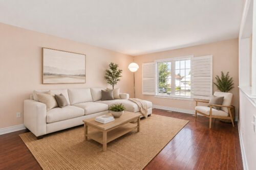 Living room virtually Staged