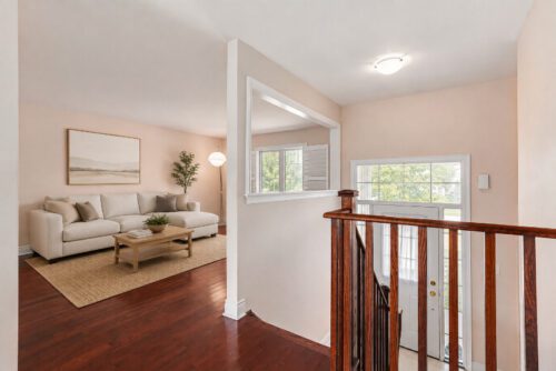 Living room virtually Staged