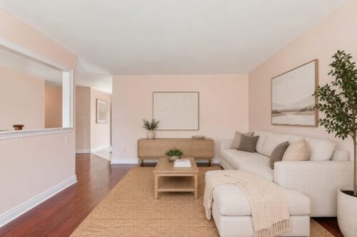 Living room virtually Staged